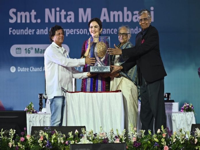 Nita Ambani conferred with KISS Humanitarian Award 2025