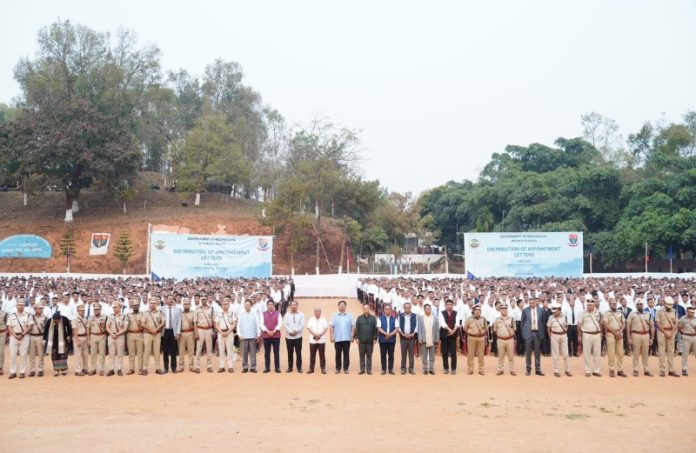 मेघालय : राज्‍य पुलिस के 2,968 नवनियुक्‍त कर्मियों को सौंपे गए नियुक्ति पत्र