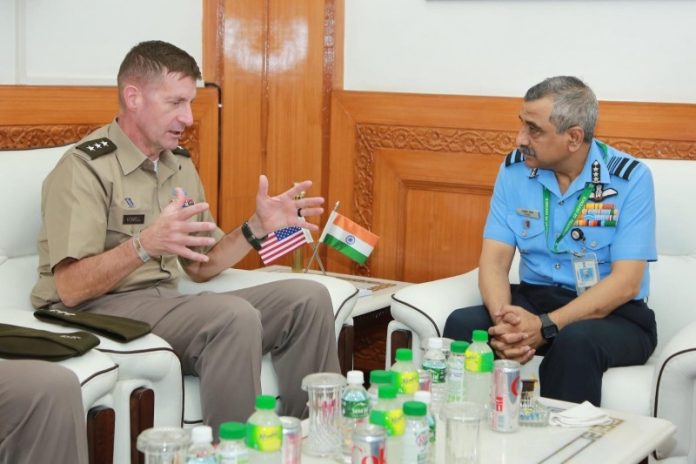 अमेरिका की सेना के उप-कमान प्रमुख ने एकीकृत रक्षा मुख्‍यालय के प्रमुख से की मुलाकात