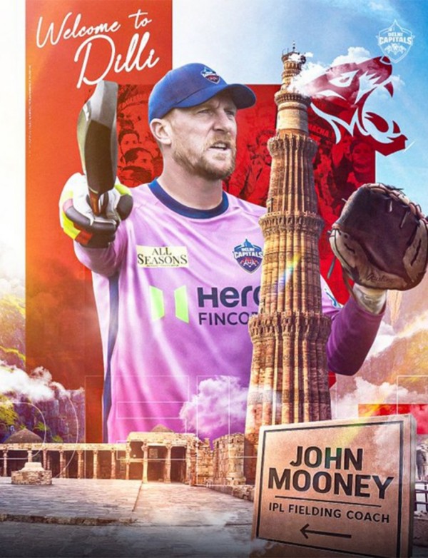 IPL 2026 : Delhi Capitals name John Mooney as fielding coach IPL 2026 : Delhi Capitals name John Mooney as fielding coach