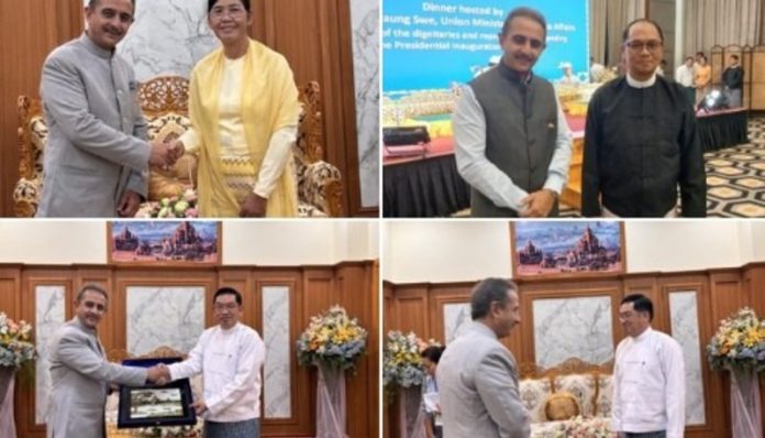 विदेश राज्य मंत्री कीर्ति वर्धन सिंह ने म्यांमार में नई सरकार के प्रतिनिधियों से मुलाकात की