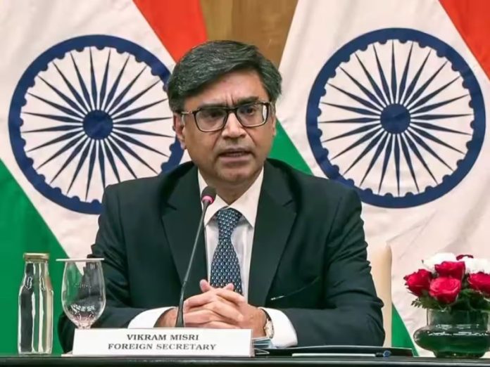 पश्चिमी एशिया पर ब्रिटेन के विदेश सचिव द्वारा आयोजित बैठक में विदेश सचिव विक्रम मिस्री शामिल हुए
