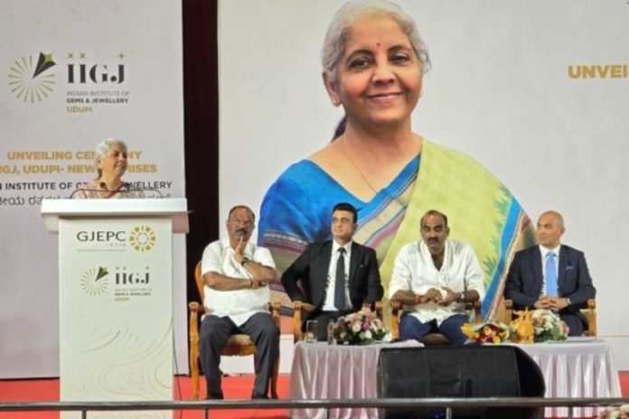 Finance Minister Nirmala Sitharaman Inaugurates New Indian Institute of Gems & Jewellery in Udupi