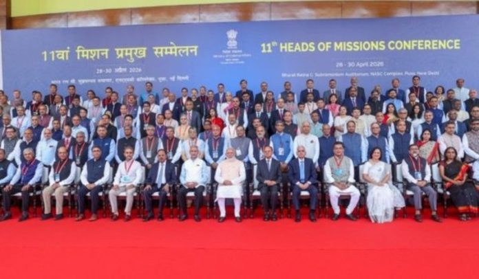 नई दिल्ली : पीएम मोदी ने मिशन प्रमुखों के 11वें सम्मेलन को किया संबोधित