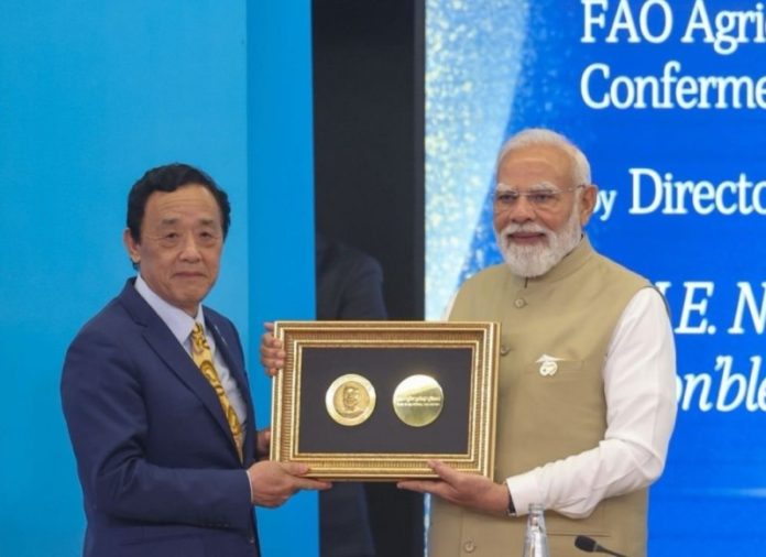 पीएम मोदी को इटली में खाद्य और कृषि संगठन ने ‘एग्रीकोला मेडल’ से सम्मानित किया