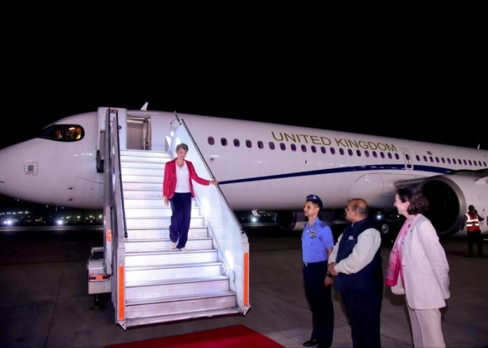 ब्रिटेन की विदेश और राष्ट्रमंडल मामलों की मंत्री यवेट कूपर दो दिन की आधिकारिक यात्रा पर पहुंचीं नई दिल्ली