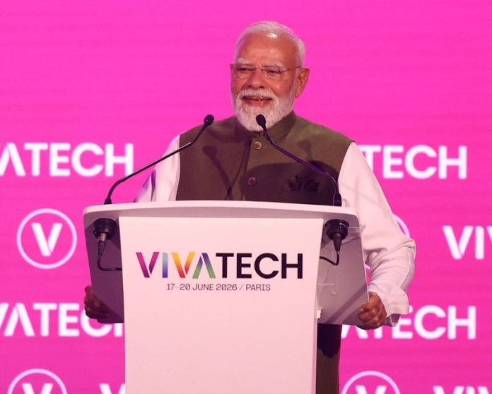 फ्रांस : पीएम मोदी ने पेरिस में आयोजित वीवा-टेक 2026 सम्‍मेलन में लिया हिस्सा