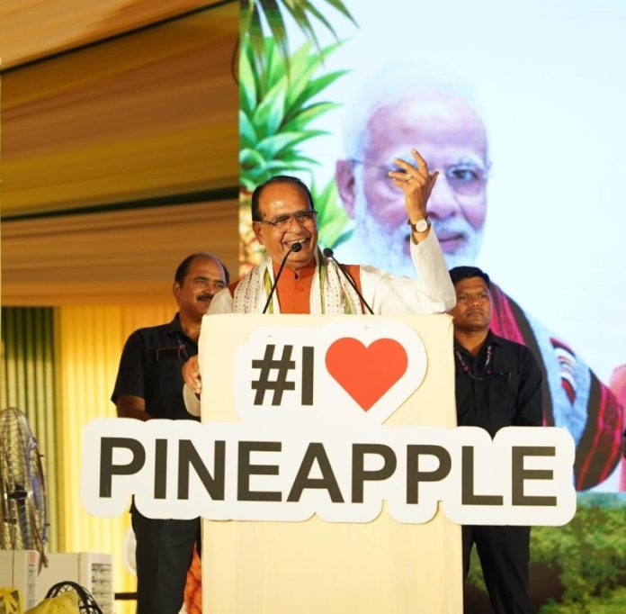 नई दिल्ली : केंद्रीय मंत्री शिवराज सिंह चौहान ने 'त्रिपुरा ग्लोबल पाइनएप्पल फेस्टिवल 2026' में लिया भाग
