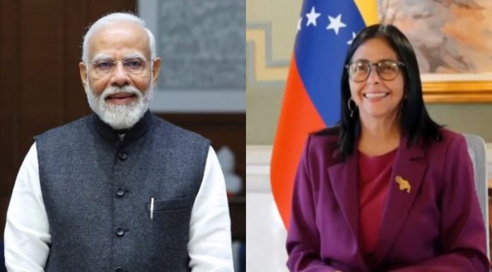 पीएम मोदी आज नई दिल्ली में वेनेजुएला की कार्यवाहक राष्ट्रपति डेल्सी रोड्रिगेज़ के साथ वार्ता करेंगे