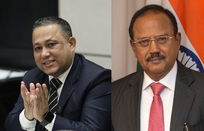 नेपाल के विदेश मंत्री शिशिर खनाल ने दिल्ली में एनएसए अजीत डोभाल से की मुलाकात, द्विपक्षीय संबंधों पर चर्चा की नेपाल के विदेश मंत्री शिशिर खनाल ने दिल्ली में एनएसए अजीत डोभाल से की मुलाकात, द्विपक्षीय संबंधों पर चर्चा की