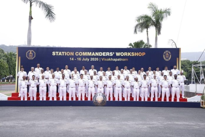 भारतीय नौसेना के स्टेशन कमांडरों की छठी वर्कशॉप 14 से 16 जुलाई तक विशाखापत्तनम में आईएनएस सर्कर्स में आयोजित की गई