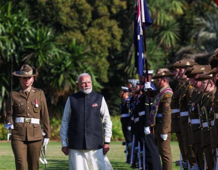 ऑस्ट्रेलिया में पीएम मोदी का विक्टोरिया के गवर्नमेंट हाउस में हुआ औपचारिक स्वागत