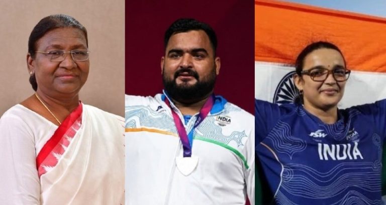 राष्ट्रपति मुर्मू ने कॉमनवेल्थ गेम्स 2026 में लवप्रीत सिंह को सिल्वर मेडल और सीमा कालीरमन को ब्रॉन्ज मेडल जीतने पर बधाई दीं