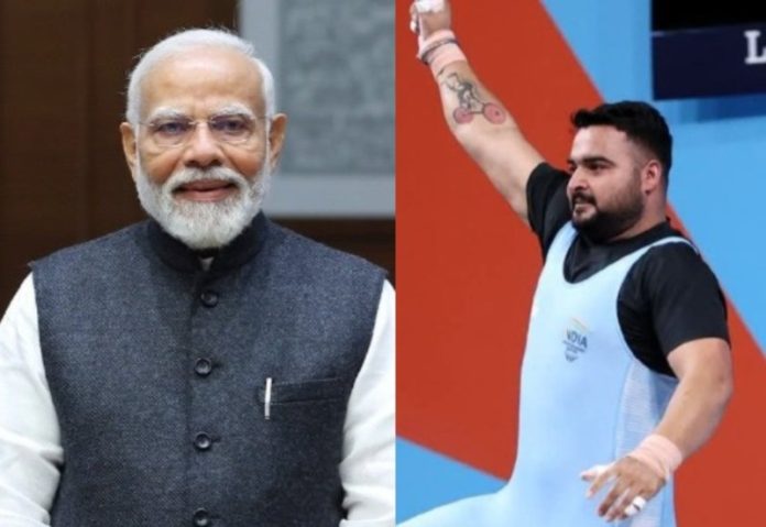 पीएम मोदी ने लवप्रीत सिंह को कॉमनवेल्थ गेम्स 2026 में पुरुषों के 110+ किलोग्राम वेटलिफ्टिंग वर्ग में सिल्वर मेडल जीतने पर बधाई दीं
