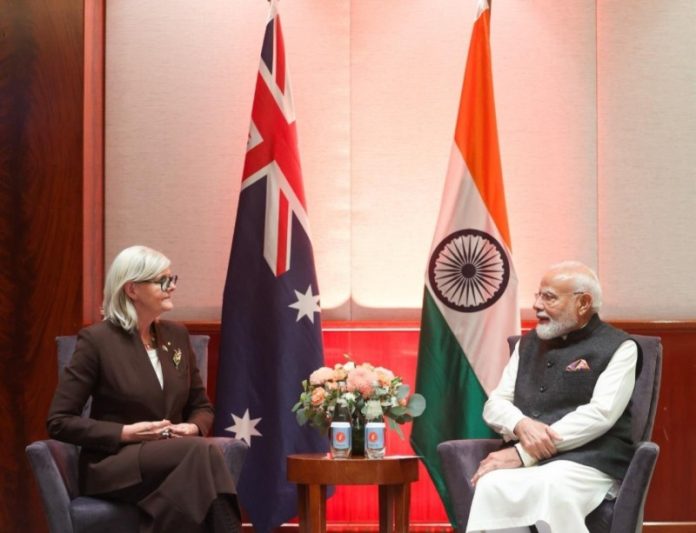 मेलबर्न : पीएम मोदी ने ऑस्ट्रेलिया की गवर्नर-जनरल सैम मोस्टिन के साथ की बैठक
