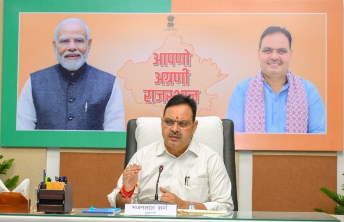 राजस्थान : सीएम भजनलाल शर्मा ने वीसी के माध्यम से आगामी निकाय चुनावों की तैयारियों को लेकर भाजपा कार्यकर्ताओं के साथ संवाद किया