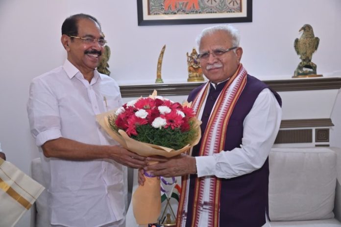 नई दिल्ली : केंद्रीय मंत्री मनोहर लाल ने केरल के विद्युत मंत्री सनी जोसेफ से मुलाकात की नई दिल्ली : केंद्रीय मंत्री मनोहर लाल ने केरल के विद्युत मंत्री सनी जोसेफ से मुलाकात की