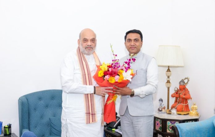 नई दिल्ली : केंद्रीय गृह मंत्री अमित शाह से गोवा के मुख्यमंत्री डॉ. प्रमोद सावंत ने मुलाकात की