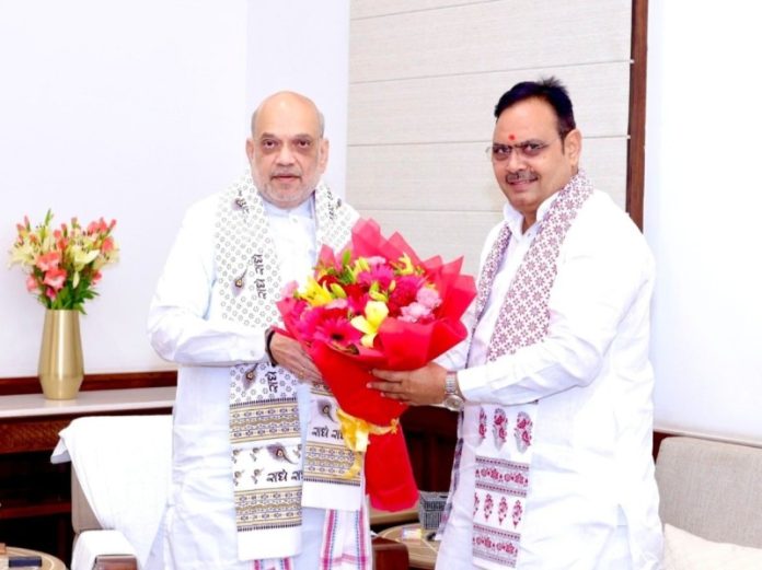 नई दिल्ली : केंद्रीय गृह मंत्री अमित शाह से राजस्थान के मुख्यमंत्री भजनलाल शर्मा ने मुलाकात की