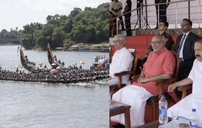 उपराष्ट्रपति सीपी राधाकृष्णन ने पम्बा नदी पर 'अरनमुला उथ्रित्तथी वल्लमकली' का उद्घाटन किया उपराष्ट्रपति सीपी राधाकृष्णन ने पम्बा नदी पर 'अरनमुला उथ्रित्तथी वल्लमकली' का उद्घाटन किया