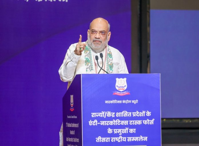 नई दिल्ली : केंद्रीय गृह मंत्री अमित शाह ने राज्यों और केंद्र शासित प्रदेशों की एएनटीएफ के प्रमुखों के तीसरे सम्मेलन का उद्घाटन किया