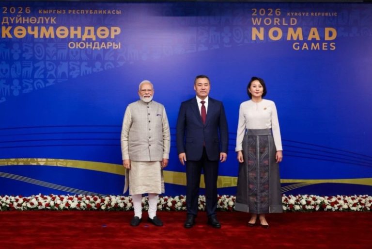 पीएम मोदी ने बिश्केक में छठे ‘वर्ल्ड नोमैड गेम्स’ के आधिकारिक उद्घाटन समारोह में हिस्सा लिया