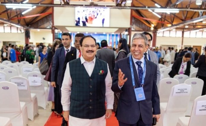 केंद्रीय मंत्री जेपी नड्डा ने तिमोर-लेस्ते के दिली में आयोजित डब्ल्यूएचओ दक्षिण-पूर्व एशिया क्षेत्रीय समिति के 79वें सत्र के उद्घाटन सत्र में भाग लिया