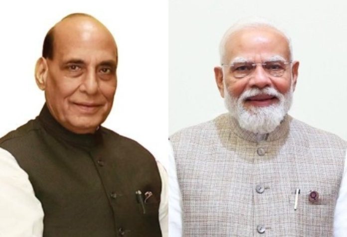 रक्षा मंत्री राजनाथ सिंह ने ब्रिक्स शिखर सम्मेलन की सफलता के लिए पीएम मोदी को बधाई दी रक्षा मंत्री राजनाथ सिंह ने ब्रिक्स शिखर सम्मेलन की सफलता के लिए पीएम मोदी को बधाई दी