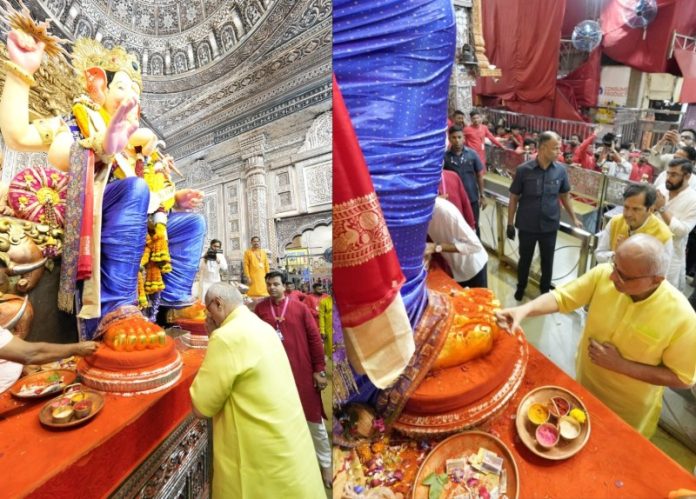 उपराष्ट्रपति सीपी राधाकृष्णन ने मुंबई में लालबागचा राजा के दिव्य दर्शन किए