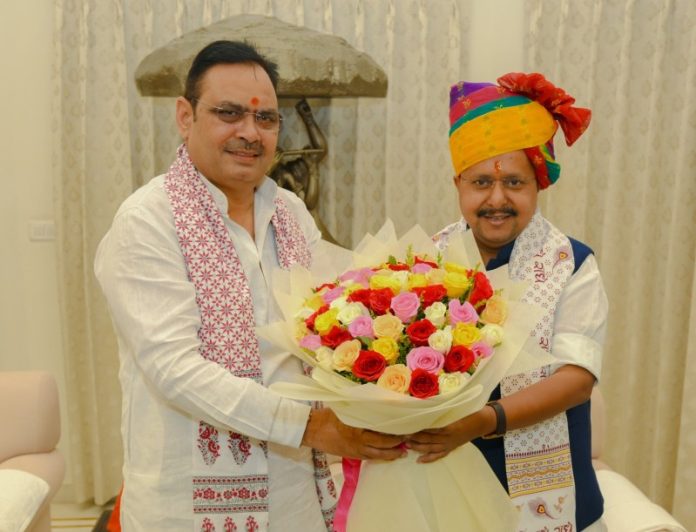 राजस्थान : सीएम भजनलाल शर्मा ने मुख्यमंत्री निवास पर भाजपा राष्ट्रीय अध्यक्ष नितिन नबीन से मुलाकात की