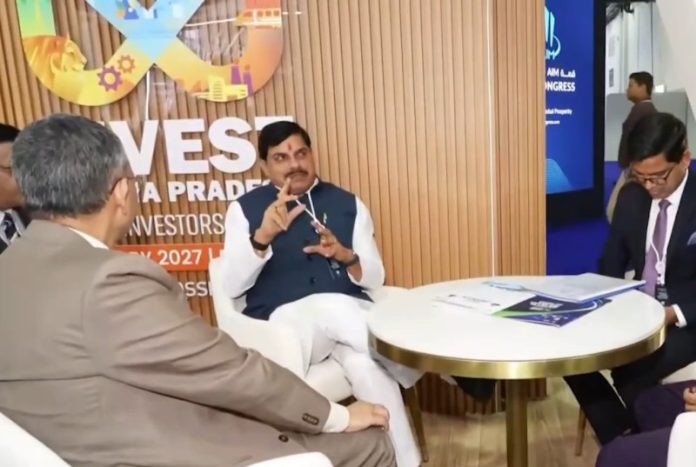 एमपी के सीएम डॉ. मोहन यादव ने दुबई में आयोजित एआईएम कांग्रेस-2026 के प्रदर्शनी क्षेत्र में मध्यप्रदेश पवेलियन का उद्घाटन किया