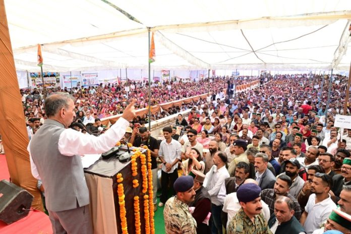 हिमाचल प्रदेश : सीएम सुखविंदर सिंह सुक्खू ने रामपुर बुशहर के नोगली में जनसभा को संबोधित किया