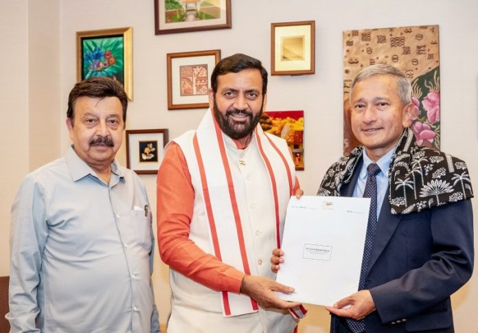 हरियाणा के सीएम नायब सिंह सैनी ने सिंगापुर के विदेश मंत्री डॉ. विवियन बालाकृष्णन से मुलाकात की