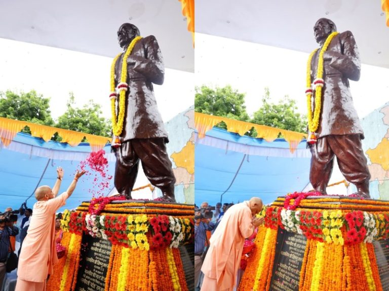 लखनऊ : सीएम योगी ने सरदार वल्लभभाई पटेल की जयंती के अवसर पर पटेल पार्क में उनकी प्रतिमा पर माल्यार्पण कर उन्हें श्रद्धांजलि दीं