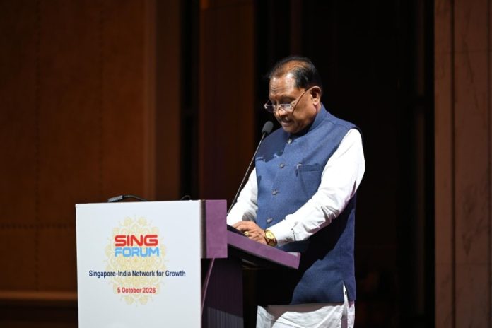 सीएम विष्णुदेव साय ने पहले 'सिंगापुर-इंडिया नेटवर्क फॉर ग्रोथ फोरम 2026' में छत्तीसगढ़ के प्रतिनिधिमंडल का नेतृत्व किया