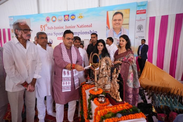 जयपुर : सीएम भजनलाल शर्मा 51वीं सब-जूनियर एवं जूनियर राष्ट्रीय योगासन खेल प्रतियोगिता के समापन एवं पुरस्कार वितरण समारोह में हुए शामिल