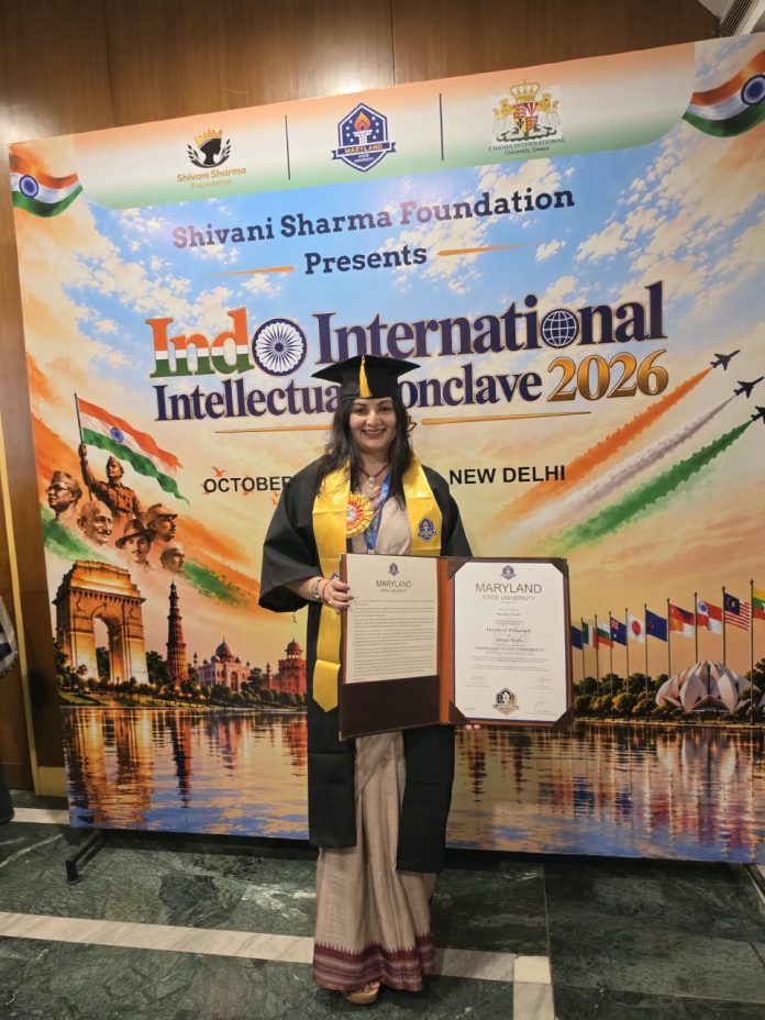 दिल्ली: समाज कल्याण के क्षेत्र में विशेष योगदान को लिए शोभना तिवारी के मानक पीएचडी